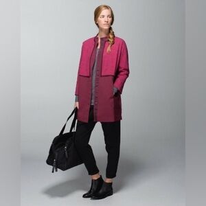 LULULEMON Cocoon Car Coat Berry size XS